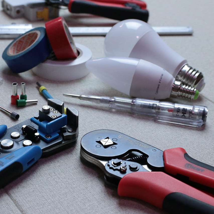 electrician working wiring